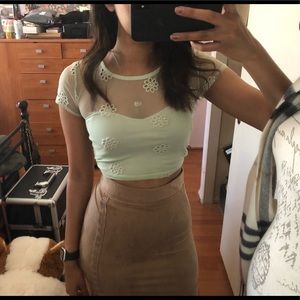 Mint Green Crop Top